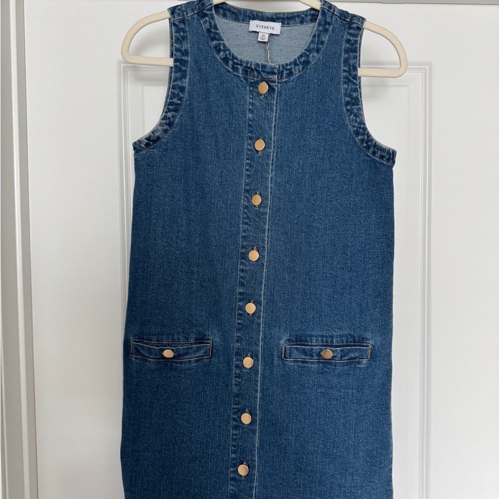 Evereve Blue Denim Mini Dress